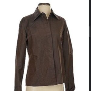 Express Dark Brown Button Down Shirt
